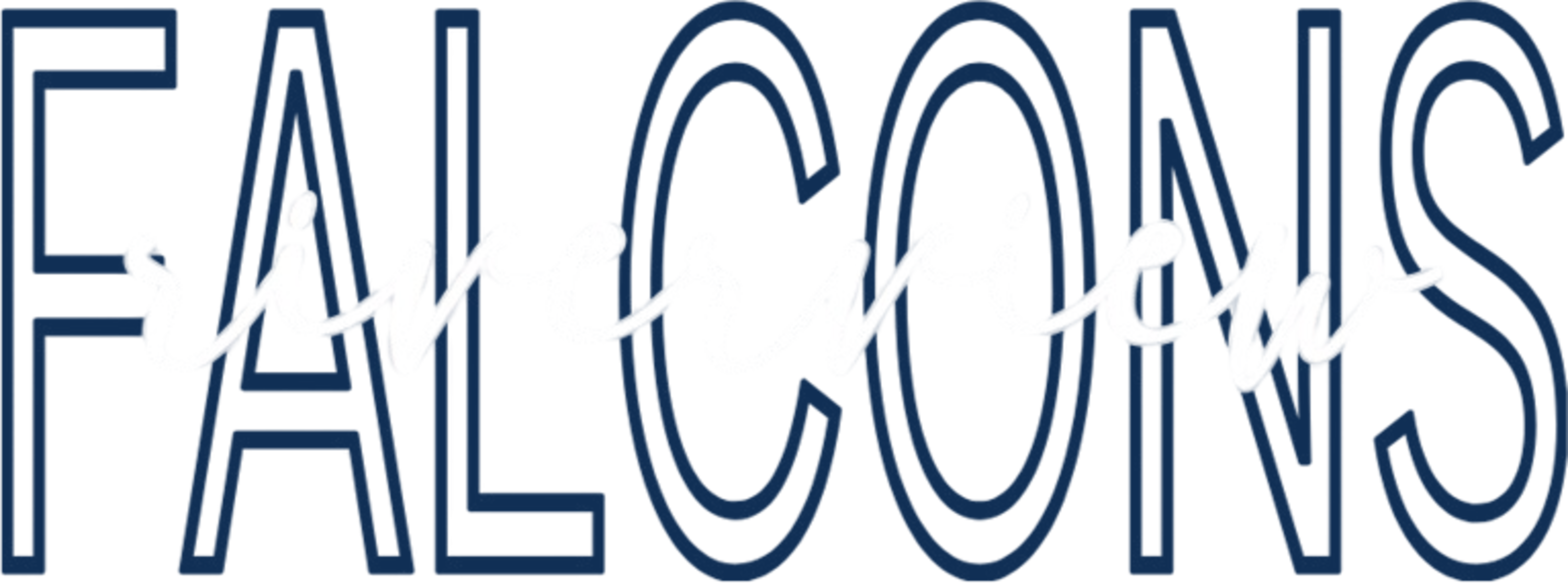 10 Navy Outline White Script